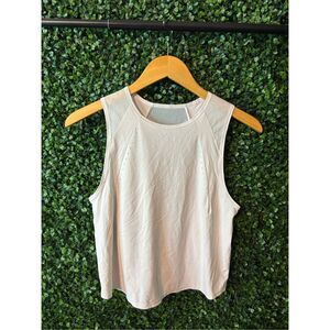Lululemon White Cropped Sculpt Tank Top Sz Small